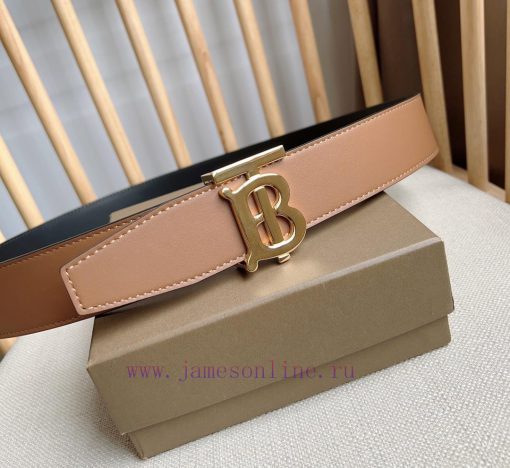 Burberry TB Exclusive Logo Pattern Italian Leather Belt with Versatile Two tone Design, Belt dk4ol6uf - Image 8