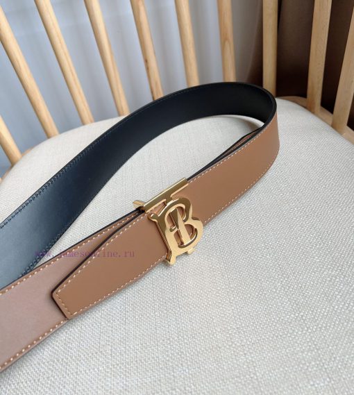 Burberry TB Exclusive Logo Pattern Italian Leather Belt with Versatile Two tone Design, Belt dk4ol6uf - Image 9