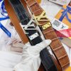 Belt LV Louis Vuitton Top Remakes-The belt is made of 100% imported original cowhide, ensuri q2269795