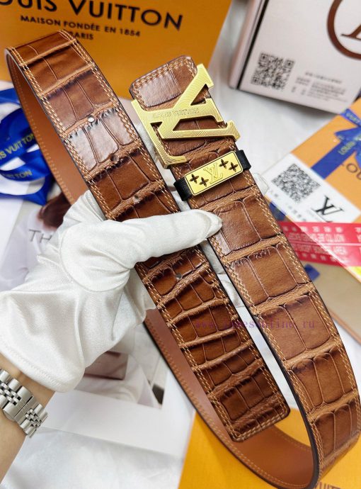 Belt LV Louis Vuitton Top Remakes-The belt is made of 100% imported original cowhide, ensuri ufl6hksw - Image 5