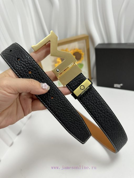 MontblancMaterial: Leather Belt with 100% Head Layer. The leather belt is guaranteed to be g ws42ikyz - Image 3