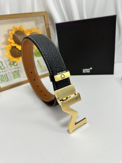 MontblancMaterial: Leather Belt with 100% Head Layer. The leather belt is guaranteed to be g j85epqtk - Image 4