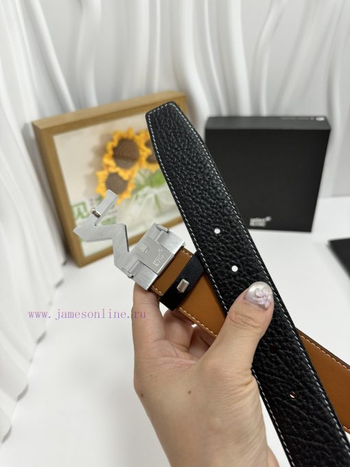 MontblancMaterial: Leather Belt with 100% Head Layer. The leather belt is guaranteed to be g j85epqtk - Image 9