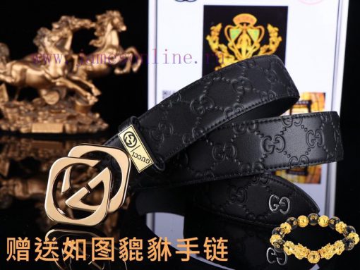 Belt Gucci GucciBelt recognition, complimentary punchThe material is 100% top layer cowhide, ucv6sj54 - Image 4