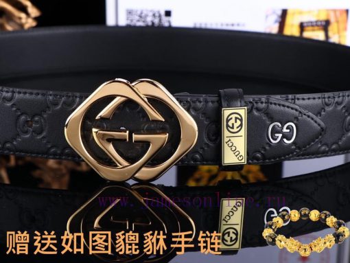 Belt Gucci GucciBelt recognition, complimentary punchThe material is 100% top layer cowhide, ucv6sj54 - Image 8