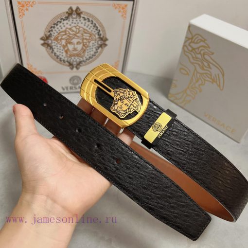 Versace. VersaceMaterial: Leather Belt with 100% Head Layer. The leather belt is guaranteed qf315v7c - Image 6