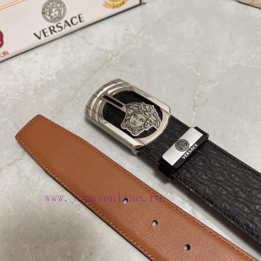 Versace. VersaceMaterial: Leather Belt with 100% Head Layer. The leather belt is guaranteed qf315v7c - Image 9