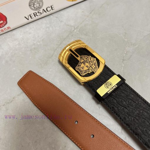 Versace. VersaceMaterial: Leather Belt with 100% Head Layer. The leather belt is guaranteed qf315v7c - Image 10