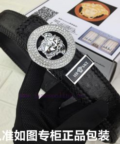 Versace Versace️quality goodsGrade: 100% imported cowhide from Italy, woven ostrich patterne 5kdgorsp