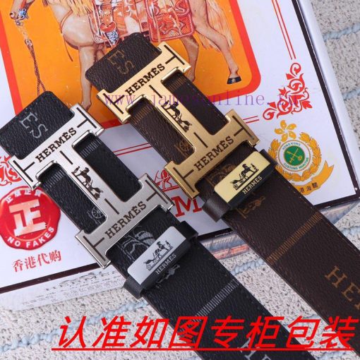 Hermes Belt ️ BeltThe material is made of 100% top layer cowhide, ensuring that 24k pure ste ld40b3os - Image 2