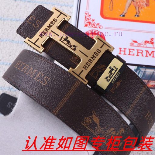 Hermes Belt ️ BeltThe material is made of 100% top layer cowhide, ensuring that 24k pure ste ld40b3os - Image 3