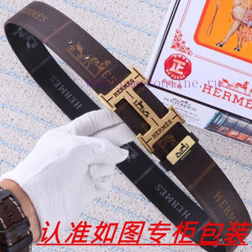 Hermes Belt ️ BeltThe material is made of 100% top layer cowhide, ensuring that 24k pure ste taiho77d - Image 5