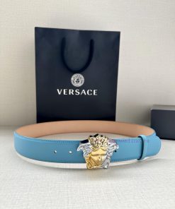 Width 4.0cm Versace This soft belt is adorned with colorful 3D Medusa belt buckle, which can 53di31dx