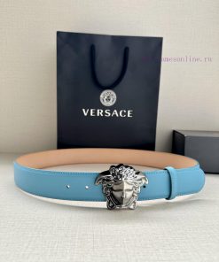 Width 4.0cm Versace This soft belt is adorned with colorful 3D Medusa belt buckle, which can wedelqu9