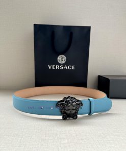 Width 4.0cm Versace This soft belt is adorned with colorful 3D Medusa belt buckle, which can 53etmwnw