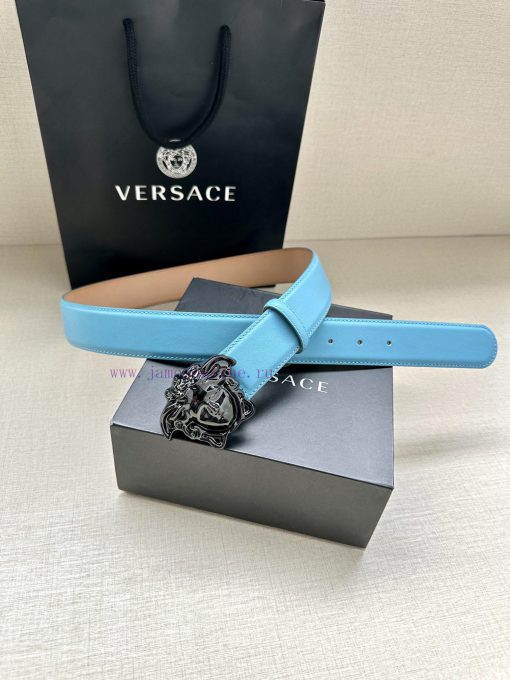 Width 4.0cm Versace This soft belt is adorned with colorful 3D Medusa belt buckle, which can 53etmwnw - Image 3