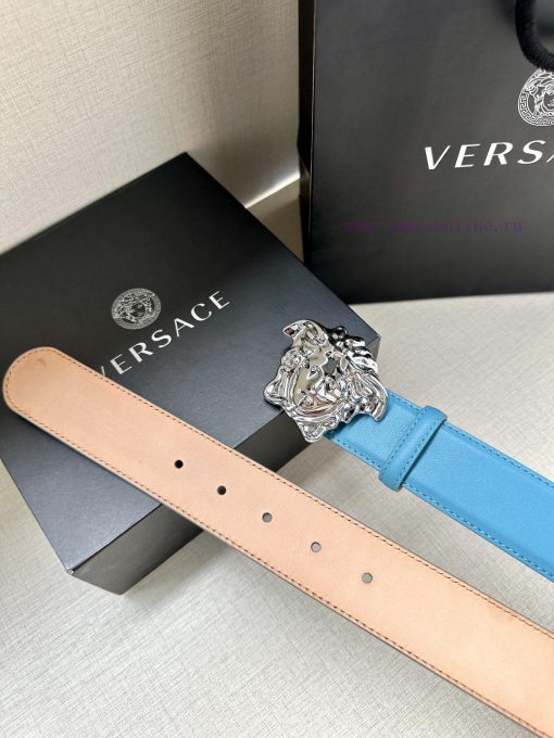 Width 4.0cm Versace This soft belt is adorned with colorful 3D Medusa belt buckle, which can 53etmwnw - Image 6