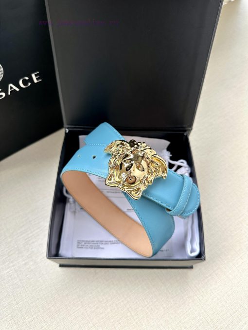 Width 4.0cm Versace This soft belt is adorned with colorful 3D Medusa belt buckle, which can 53etmwnw - Image 9