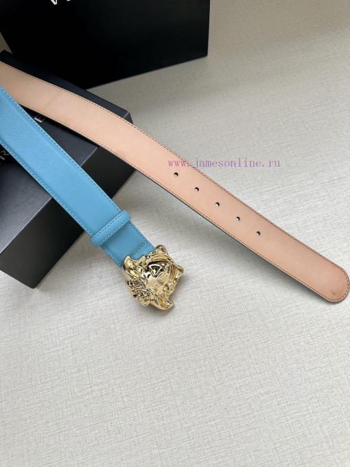 Width 4.0cm Versace This soft belt is adorned with colorful 3D Medusa belt buckle, which can 53etmwnw - Image 10