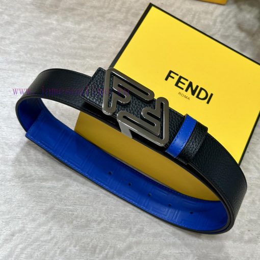 FENDL 40MM wide double-sided original calf leather with a single ruthenium palladium plated o6g45ol0