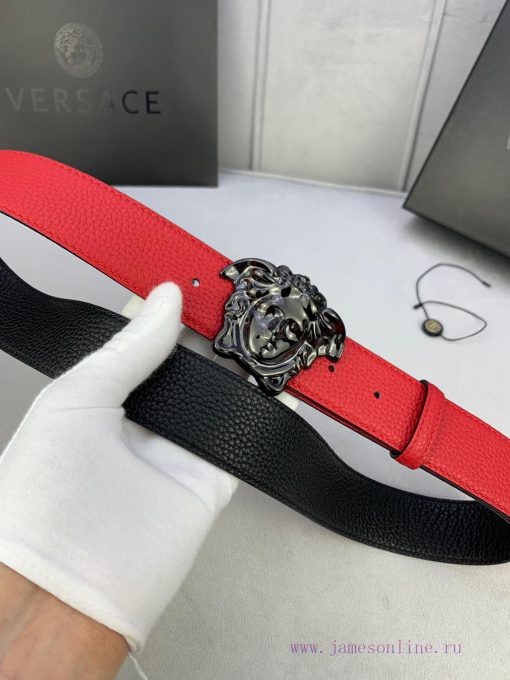 P Width 4.0cm Versace This plain matte bottom waistband is adorned with the iconic Versace M mywpjk6u - Image 5