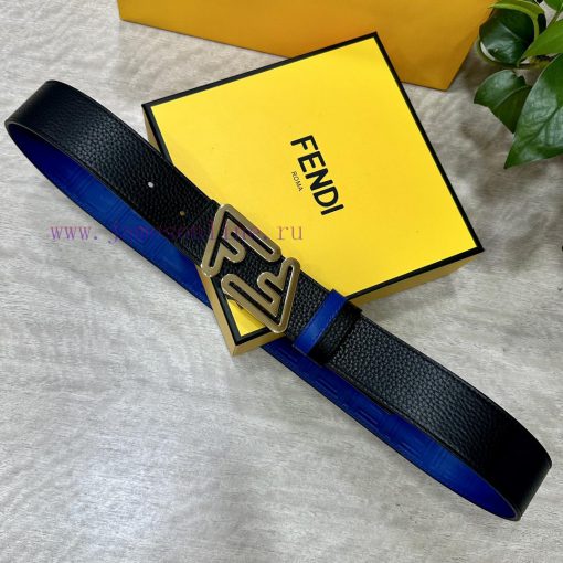 FENDL 40MM wide double-sided original calf leather with a single ruthenium palladium plated ehgpaie2 - Image 7