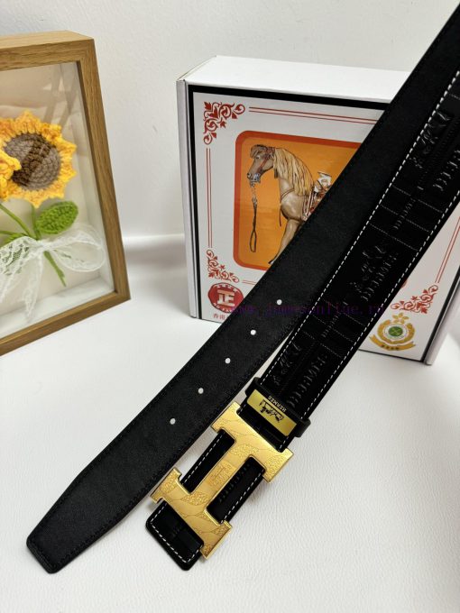 Hermes Hermès  Material: Leather Belt with 100% Head Layer. The leather belt is guaranteed t 68u7mqzt - Image 9