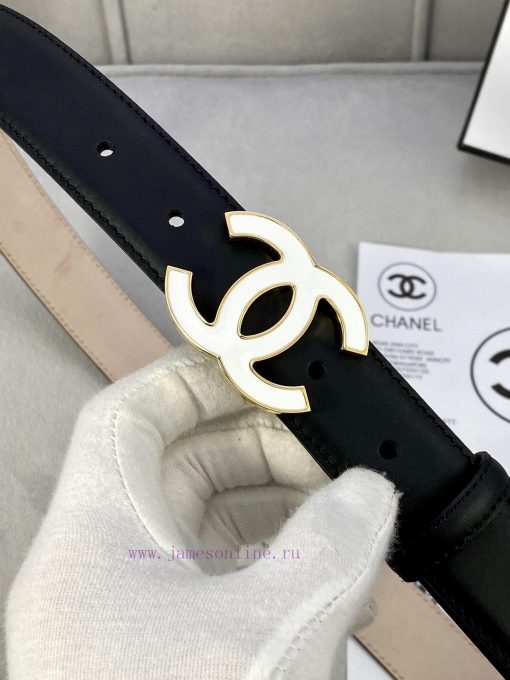 Width 3.0cm Chanel Women's Classic Belt and Strap New Smooth Inner Lining Matte Cowhide Silv qq941t1i - Image 4