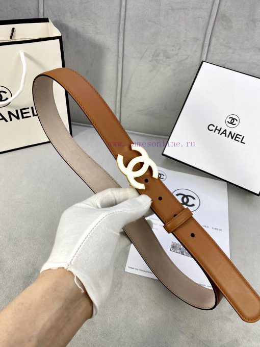 Width 3.0cm Chanel Women's Classic Belt and Strap New Smooth Inner Lining Matte Cowhide Silv qhlmc8fo - Image 3