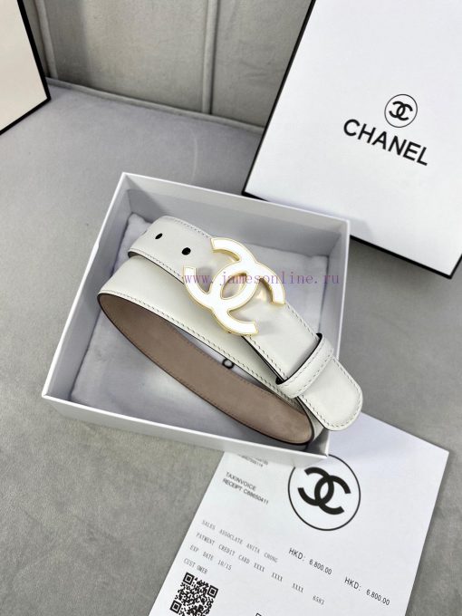 Width 3.0cm Chanel Women's Classic Belt and Strap New Smooth Inner Lining Matte Cowhide Silv h9dkd5bs - Image 10