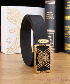 [Gift] Comes with a complete set[Gift] Versace[Gift] 100% Two tone Pure Steel Buckle Materia mhh7e110