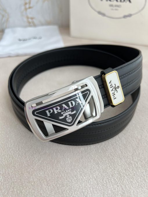 Prada PRADA Belt Automatic BeltAutomatic belt, classic acrylic pure steel material automatic qmje34pe
