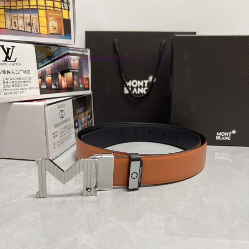 MontblancMaterial: Leather Belt with 100% Head Layer. The leather belt is guaranteed to be g 4xfmcbcb - Image 4