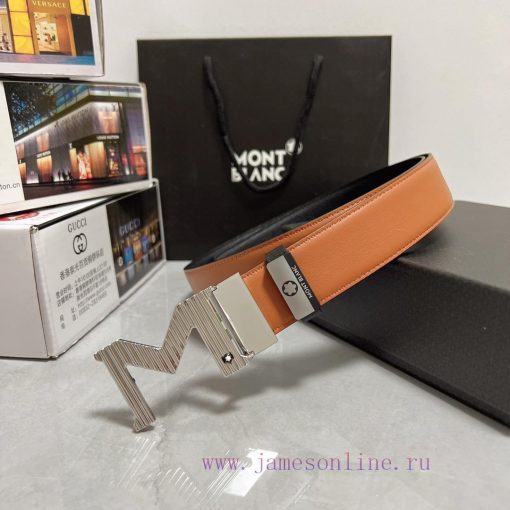 MontblancMaterial: Leather Belt with 100% Head Layer. The leather belt is guaranteed to be g 4xfmcbcb - Image 5