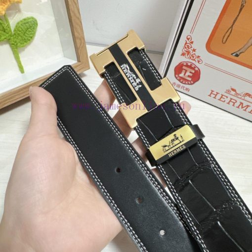 Hermes Hermès  Material: Leather Belt with 100% Head Layer. The leather belt is guaranteed t x2j96cfb - Image 9