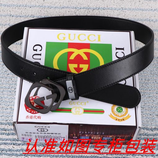Men's belt Gucci Gucci️Men's leather belt is made of 100% head layer cowhide, ensuring that 92crncxe - Image 3