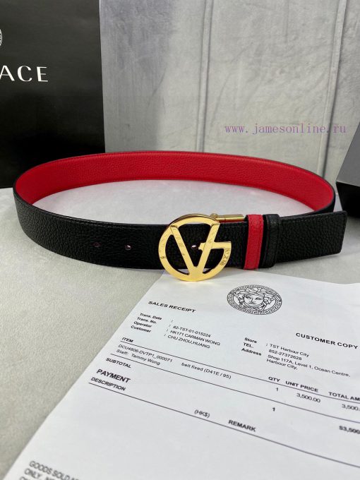 Width 4.0cm Versace This Versace is adorned with iconic gold/silver glitter Virtus accessori itg0w7xf - Image 2