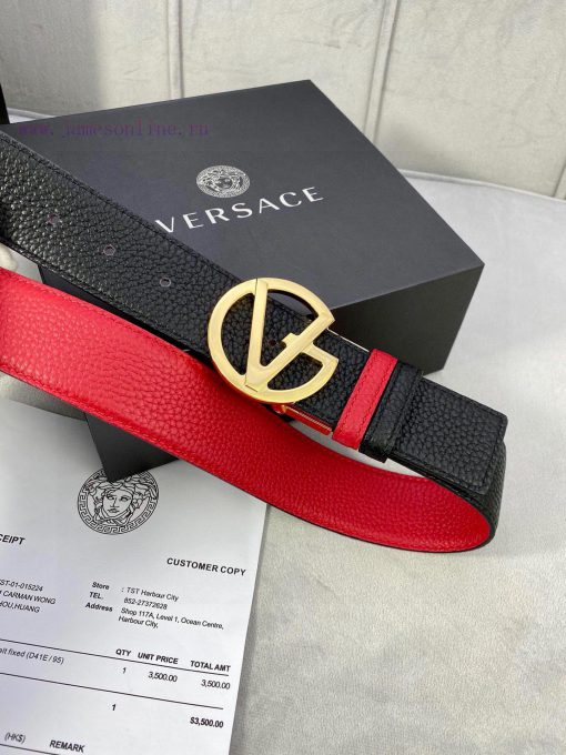 Width 4.0cm Versace This Versace is adorned with iconic gold/silver glitter Virtus accessori itg0w7xf - Image 4