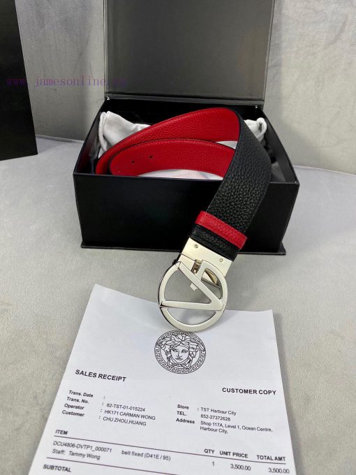 Width 4.0cm Versace This Versace is adorned with iconic gold/silver glitter Virtus accessori exi34947 - Image 4