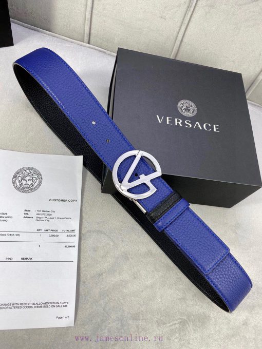 Width 4.0cm Versace This Versace is adorned with iconic gold/silver glitter Virtus accessori xatbzmkr - Image 6