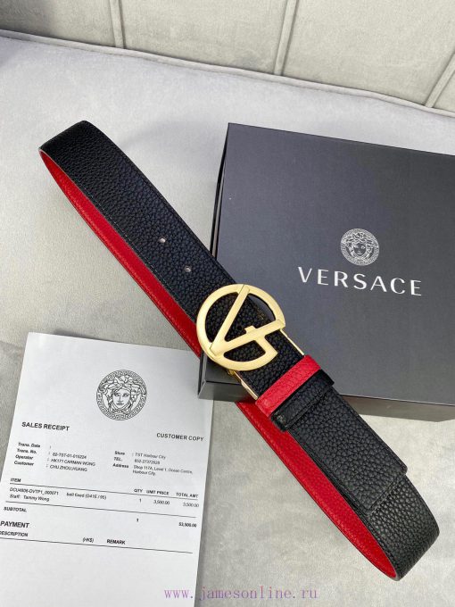 Width 4.0cm Versace This Versace is adorned with iconic gold/silver glitter Virtus accessori itg0w7xf - Image 6