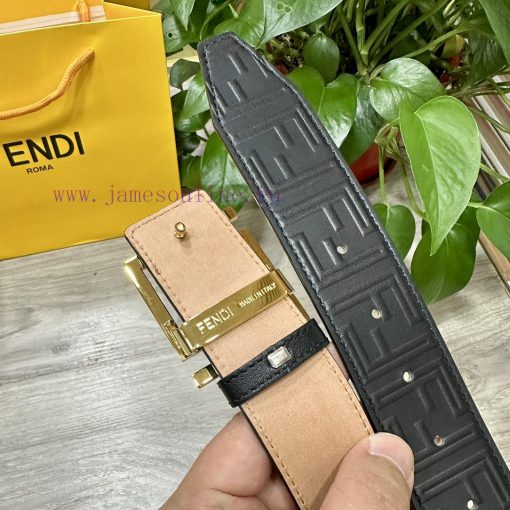 FENDL 38mm wide double-sided original calf leather with a single ruthenium palladium plated 5hex4aai - Image 6