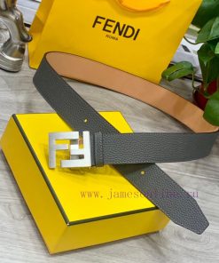 FENDI Men's Fashion Casual Belt Original Lychee Pattern Face+Top Matte Bottom Top Crafted, P icsxorhq