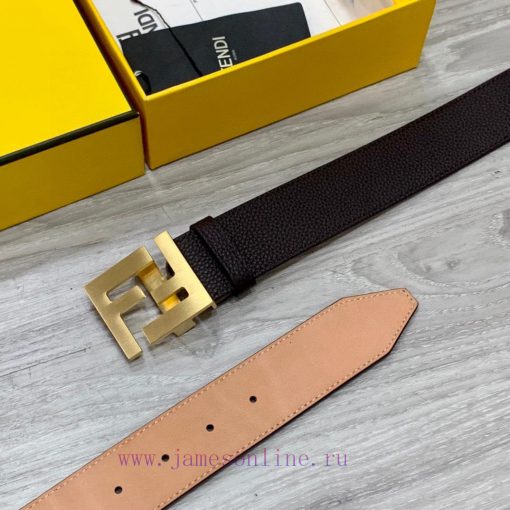FENDI Men's Fashion Casual Belt Original Lychee Pattern Face+Top Matte Bottom Top Crafted, P 9coiamog - Image 4