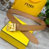 FENDI Men's Fashion Casual Belt Original Lychee Pattern Face+Top Matte Bottom Top Crafted, P g99fe1dl