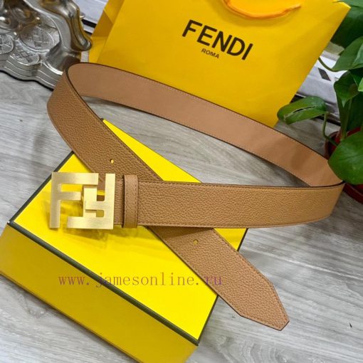 FENDI Men's Fashion Casual Belt Original Lychee Pattern Face+Top Matte Bottom Top Crafted, P g99fe1dl - Image 2