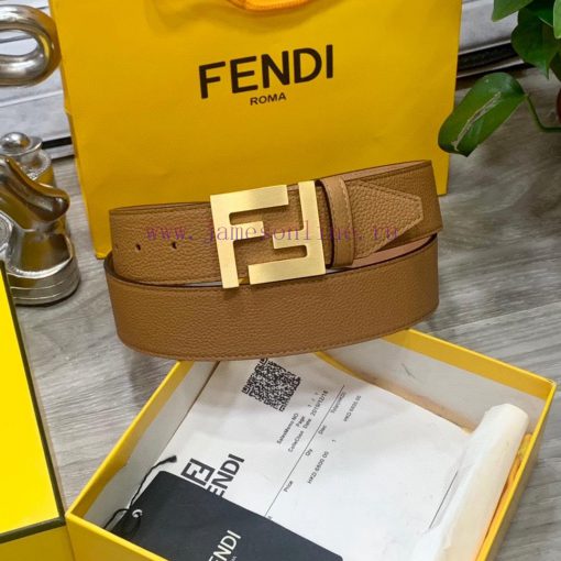 FENDI Men's Fashion Casual Belt Original Lychee Pattern Face+Top Matte Bottom Top Crafted, P g99fe1dl - Image 6