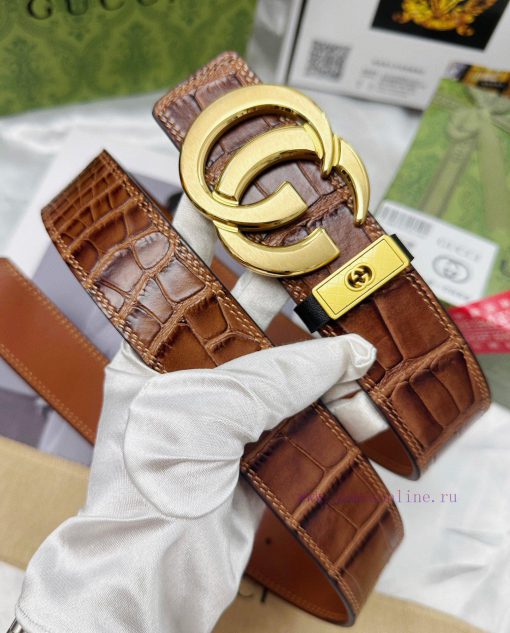 Belt Gucci Gucci Top Remakes-Gucci belt 100% top layer cowhide, ensuring genuine leather car f11372cs - Image 4