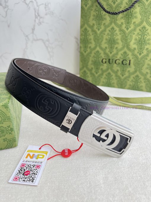 Gucci Gucci Belt ️ BeltHanging buckle, pure copper material buckle head, top layer cowhide, u71rvicd - Image 2
