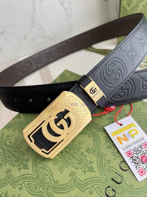 Gucci Gucci Belt ️ BeltHanging buckle, pure copper material buckle head, top layer cowhide, qkyvrrll - Image 3